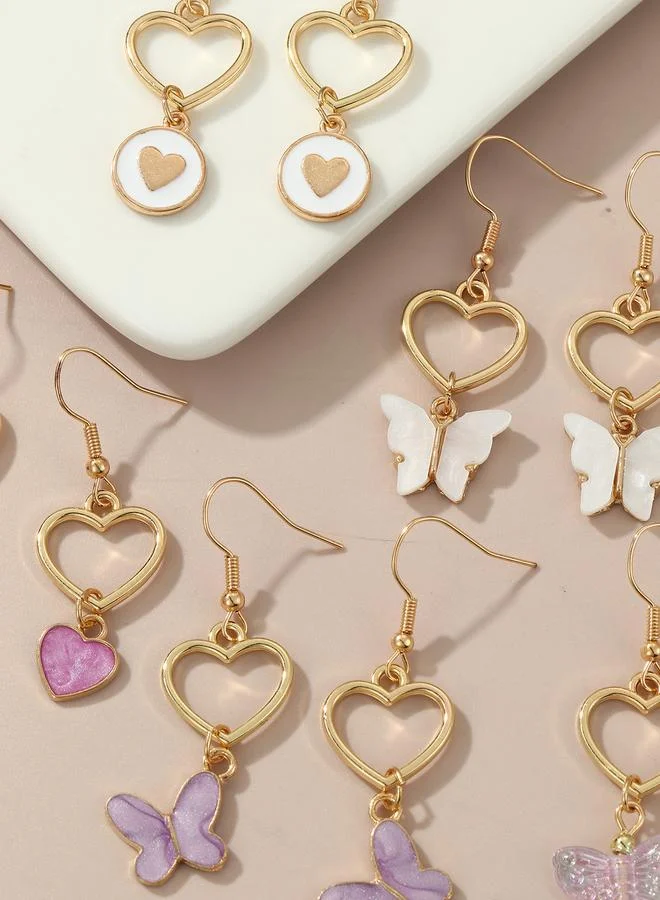 Take Two  Girls Set of 6 - Butterfly Drop Earrings for Women | Best Price UAE