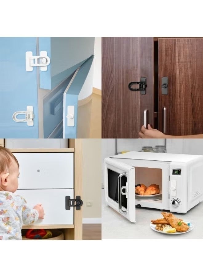 GIFT 4Pcs Fridge Lock, BPA-Free Adhesive Refrigerator Lock, Baby Proof Fridge Lock, No‑Drill Refrigerator Lock, Multi-Purpose Lock for Toddlers, Kitchen, Pets, and Home Safety - Image 3