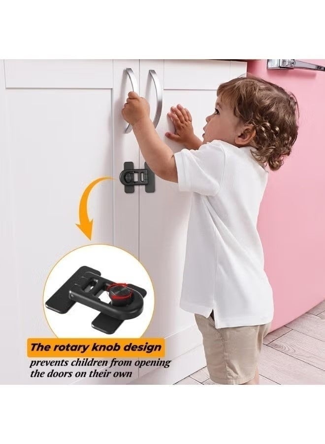 GIFT 4Pcs Fridge Lock, BPA-Free Adhesive Refrigerator Lock, Baby Proof Fridge Lock, No‑Drill Refrigerator Lock, Multi-Purpose Lock for Toddlers, Kitchen, Pets, and Home Safety - Image 4