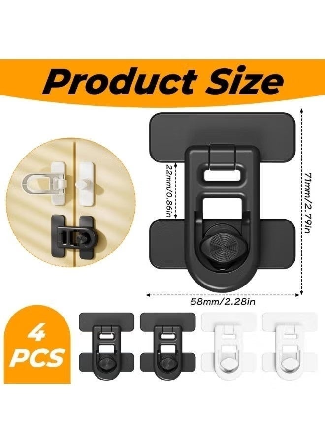 GIFT 4Pcs Fridge Lock, BPA-Free Adhesive Refrigerator Lock, Baby Proof Fridge Lock, No‑Drill Refrigerator Lock, Multi-Purpose Lock for Toddlers, Kitchen, Pets, and Home Safety - Image 2
