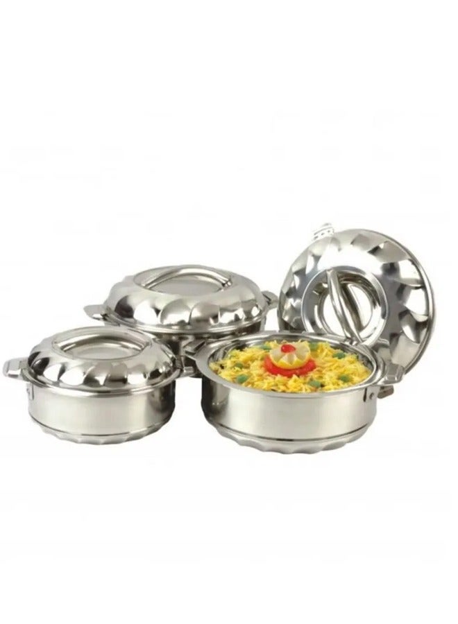 Cady One set of 3-piece stainless steel food containers1000ml 1500ml 2500ml - Image 2