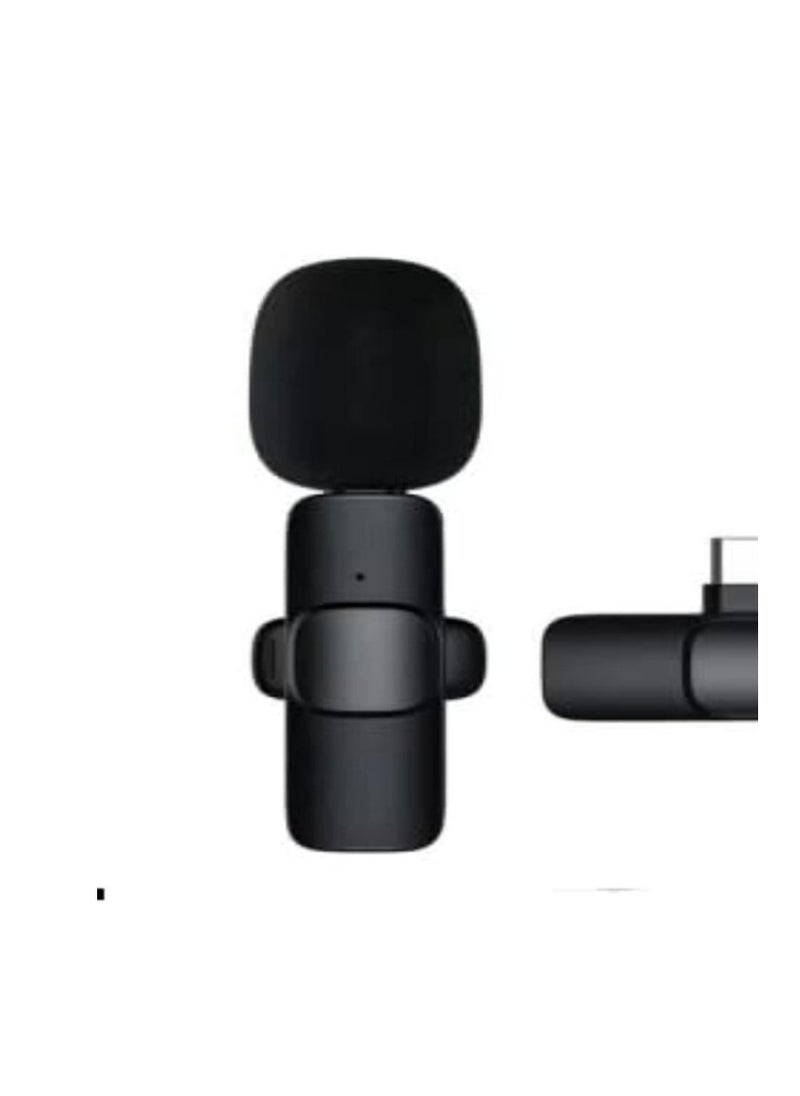 Generic - K8 Wireless Microphone Clip Mic, Digital Mini Lavalier Microphones, Lapel Clip-on Collar Microphone Compatible for All IOS and type-c Devices Purple - Image 1