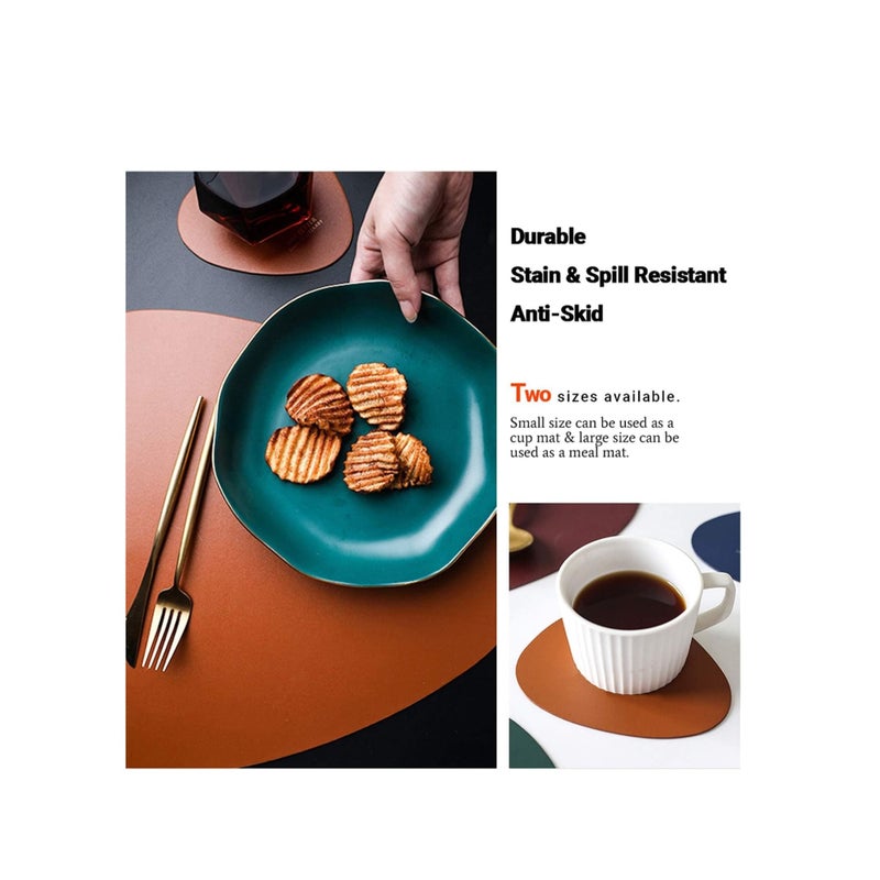 Zikra Material Made of strictly selected durable faux leatherwhich can effectively protect your table from scratches and stainsbring out the elegant style of tableware - Image 4