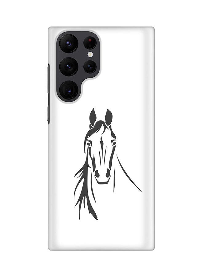 Stylizedd - Case for Samsung Galaxy S22 Ultra 5G Snap Case Slim Snap Classic Series Shield Matte Finish Print - Arabian Stallion - Image 1