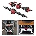 Share Goo ShareGoo Metal Front  Rear Axle Assembly Set Bridge Shaft Steering Cup Rod Complete Set Compatible with MN Model D90 D91 D96 D99S MN90 MN96 MN99 MN99S FJ45 112 RC Car Upgrade Parts Black - Image 4