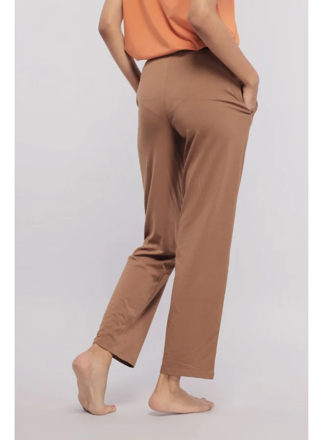 NeceSera Home Brown Straight Supima Lounge Pant