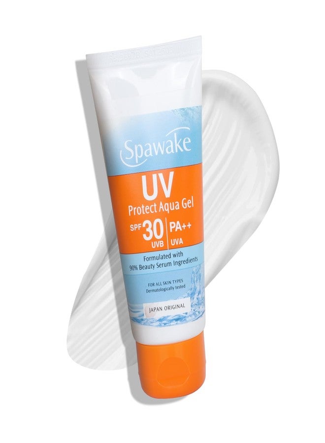 Spawake سباويك بروتكت أكوا جل SPF 30/PA++ | بدون أثر أبيض، غير لزج، خفيف الوزن | حماية يومية من الشمس للبشرة الدهنية وجميع أنواع البشرة | واقي شمس مرطب وسريع الامتصاص للوجه - Image 1