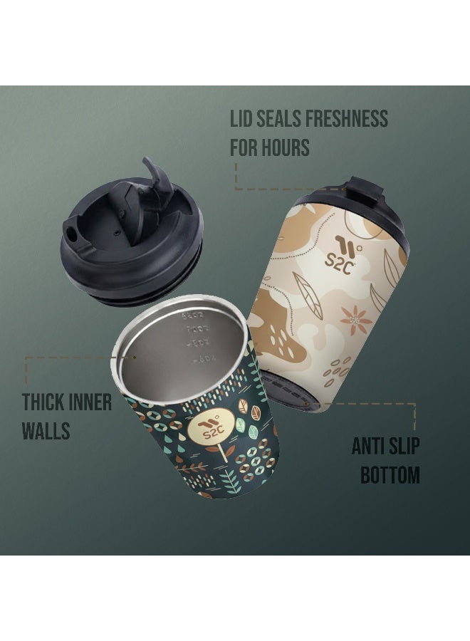 S2C WANDER Series - Premium Insulated Coffee Travel Mug with Lid, Leak Proof, BPA Free, Stainless Steel, Keeps Drinks Hot 8 Hours/Cold 12 Hours, 12oz Capacity, Perfect for Travel & Car - Image 4