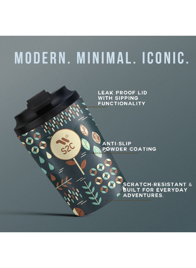 S2C WANDER Series - Premium Insulated Coffee Travel Mug with Lid, Leak Proof, BPA Free, Stainless Steel, Keeps Drinks Hot 8 Hours/Cold 12 Hours, 12oz Capacity, Perfect for Travel & Car - Image 3