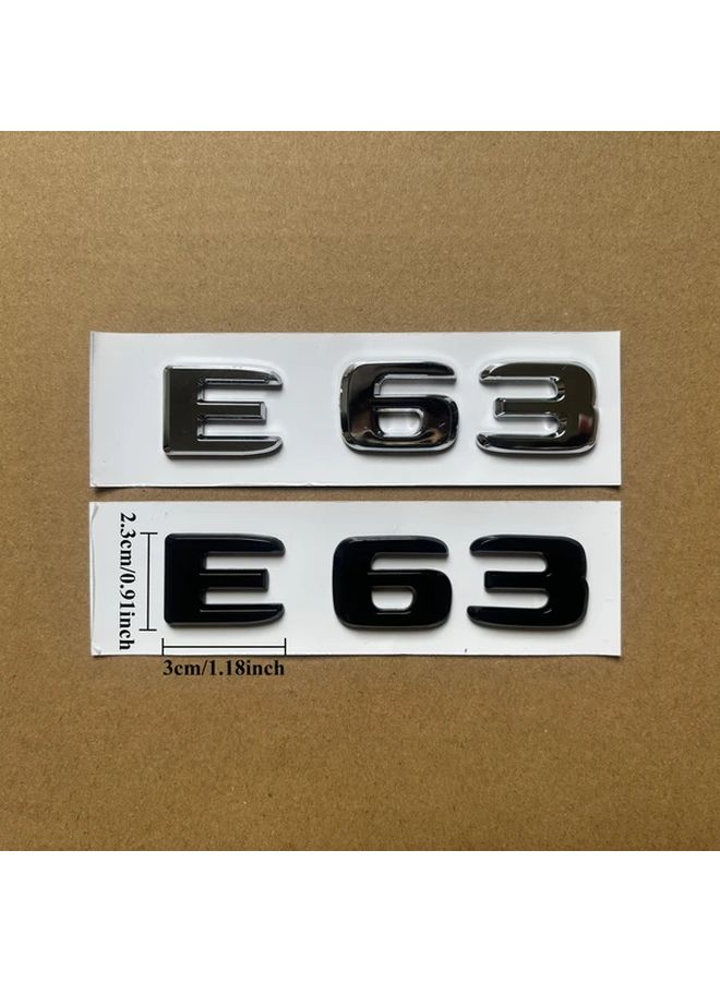 Black E53 Logo Car Rear Trunk Badge Emblem Accessories - Image 2