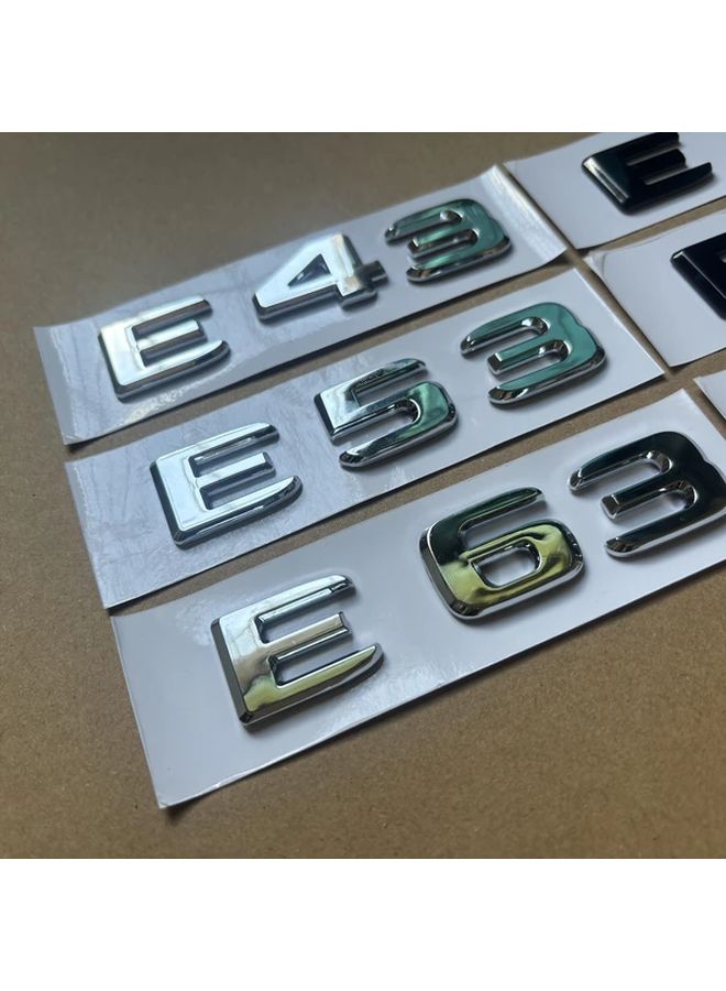 Black E53 Logo Car Rear Trunk Badge Emblem Accessories - Image 3