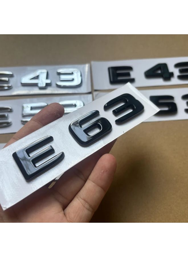 Black E53 Logo Car Rear Trunk Badge Emblem Accessories - Image 5