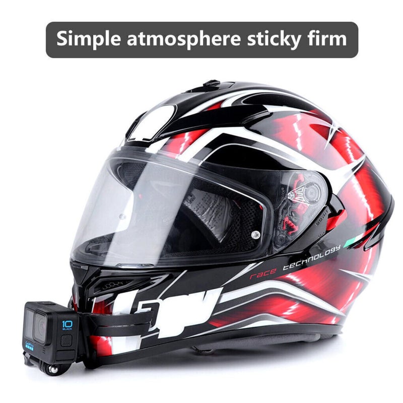Sounce Action-cam Compatible Chin Mount for Motorcycle with J-Hook and Screw Helmets Secure and Convenient Helmet for GoPro and Action Cameras with Speed 160kmph - Black - Image 5