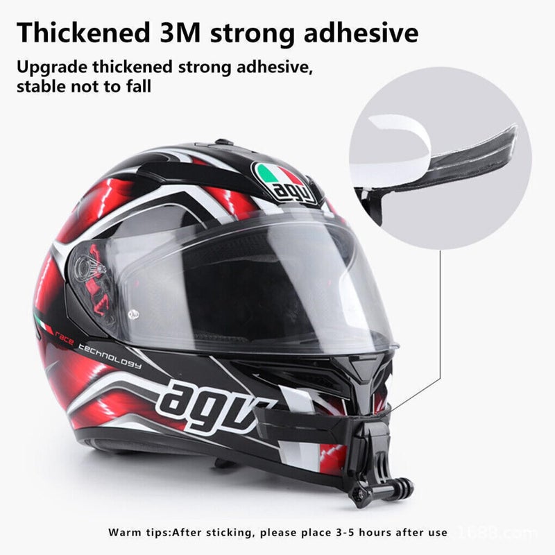 Sounce Action-cam Compatible Chin Mount for Motorcycle with J-Hook and Screw Helmets Secure and Convenient Helmet for GoPro and Action Cameras with Speed 160kmph - Black - Image 4