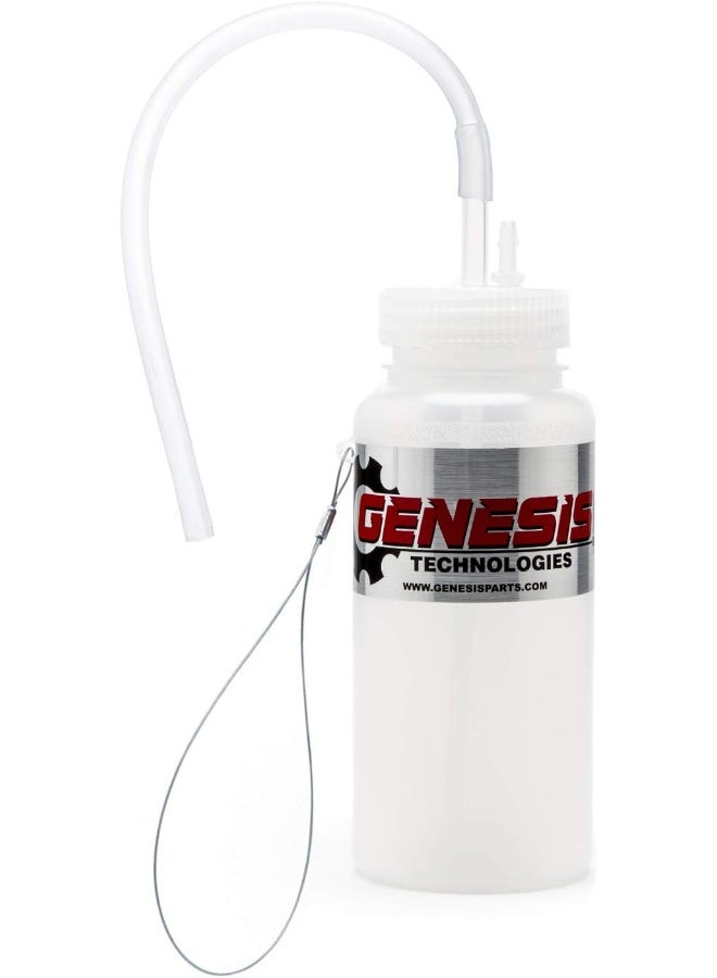Genesis Technologies Universal 1 Person Brake Bleeder Bottle with a Stainless Steel Cable Mount and 12 Inch Fluid Tube - Image 1