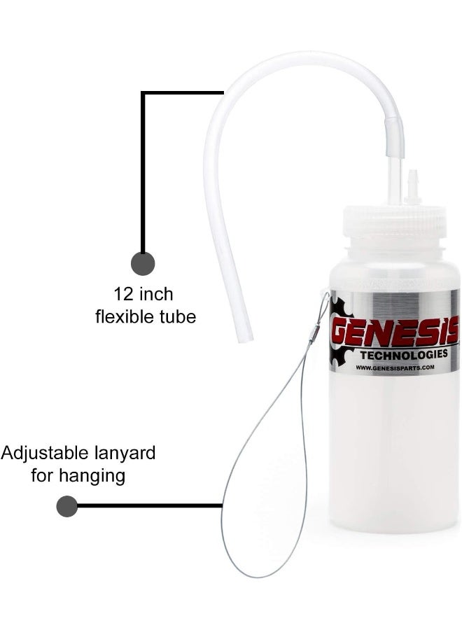 Genesis Technologies Universal 1 Person Brake Bleeder Bottle with a Stainless Steel Cable Mount and 12 Inch Fluid Tube - Image 2