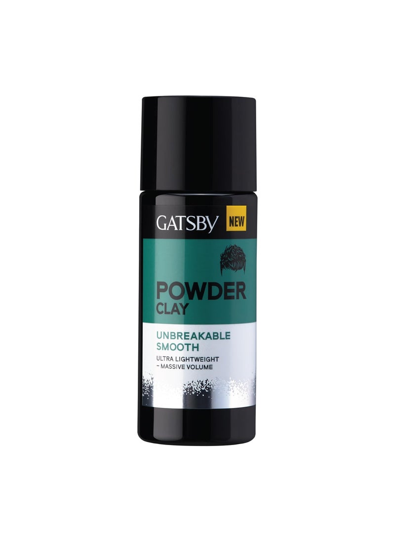 GATSBY Gatsby Japan Hair Volumizing Powder Clay 20g Unbreakable Smooth Ultra Lightweight Massive Volume Matte Finish Hair Wax for Men Super Strong Hold Quick Easy Hair Styling  - Image 1