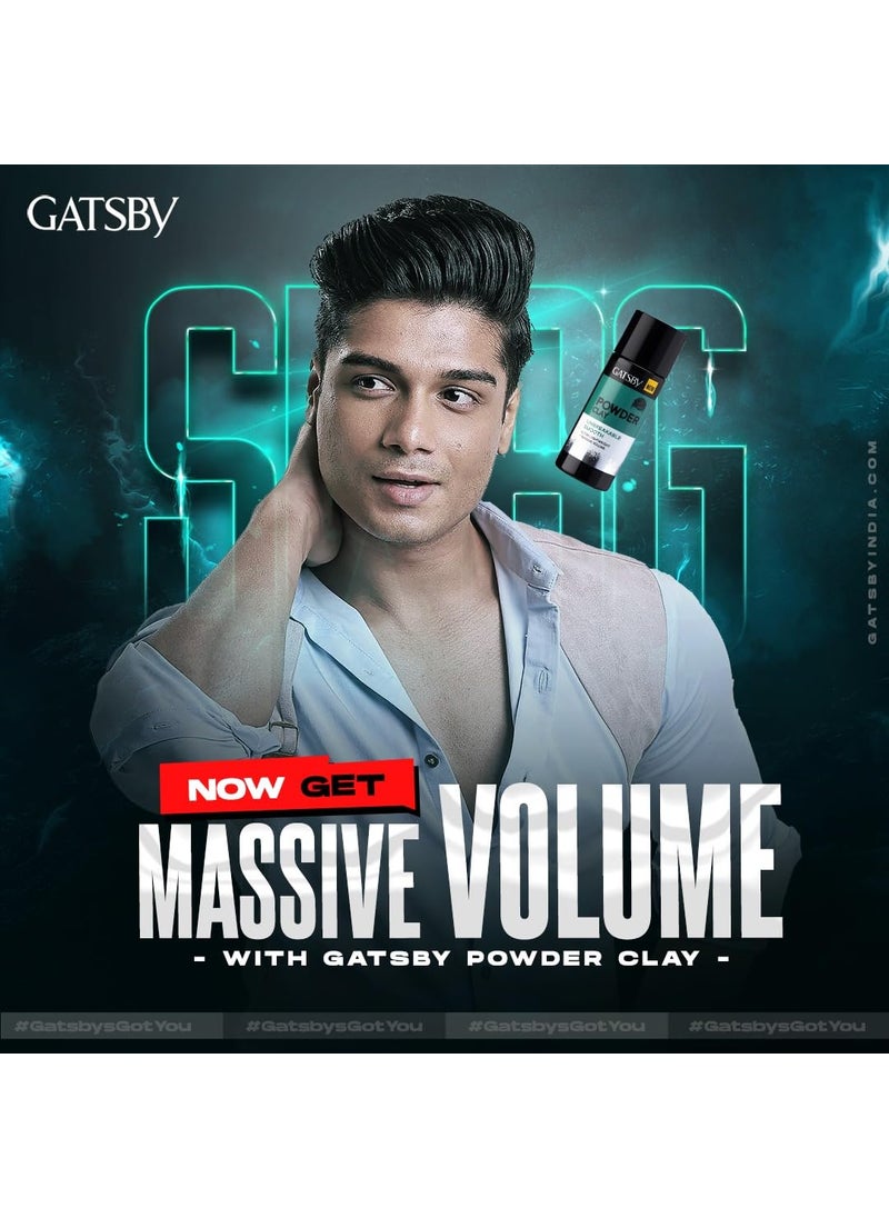GATSBY Gatsby Japan Hair Volumizing Powder Clay 20g Unbreakable Smooth Ultra Lightweight Massive Volume Matte Finish Hair Wax for Men Super Strong Hold Quick Easy Hair Styling  - Image 4