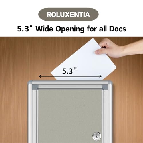 ROLUXENTIA Metal Suggestion Box with Lock & Key - Secure Donation Box, Collection Drop Box, Wall Mount Ballot Box for Home or Office Use - 2 Keys Included - Image 2
