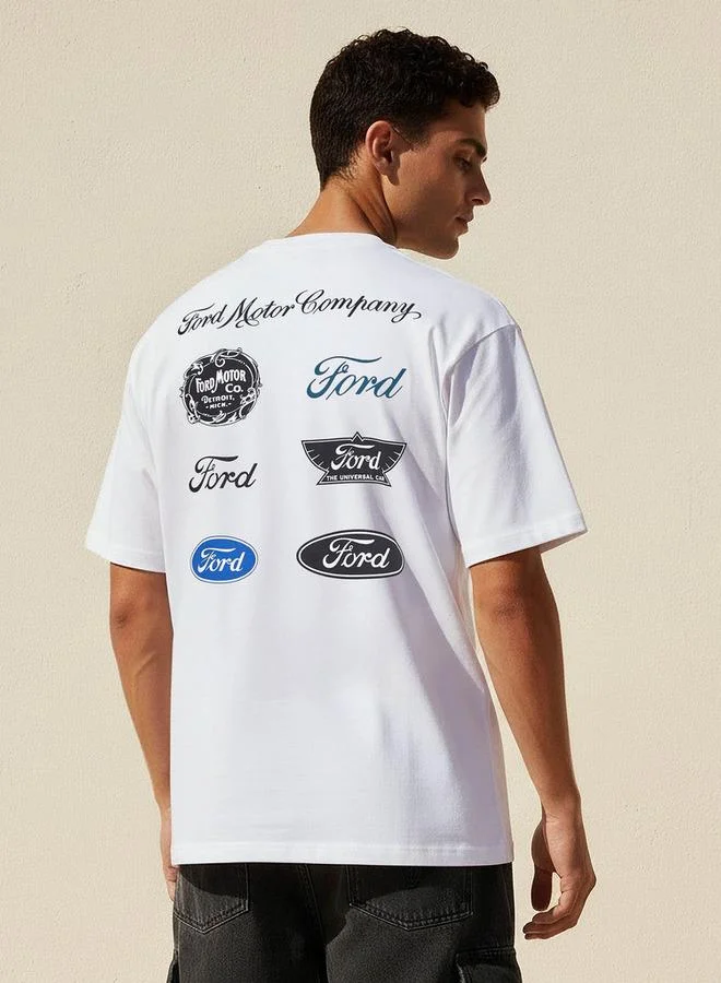 SP Characters Ford Print Men Regular Fit Crew Neck Short Sleeves T shirt