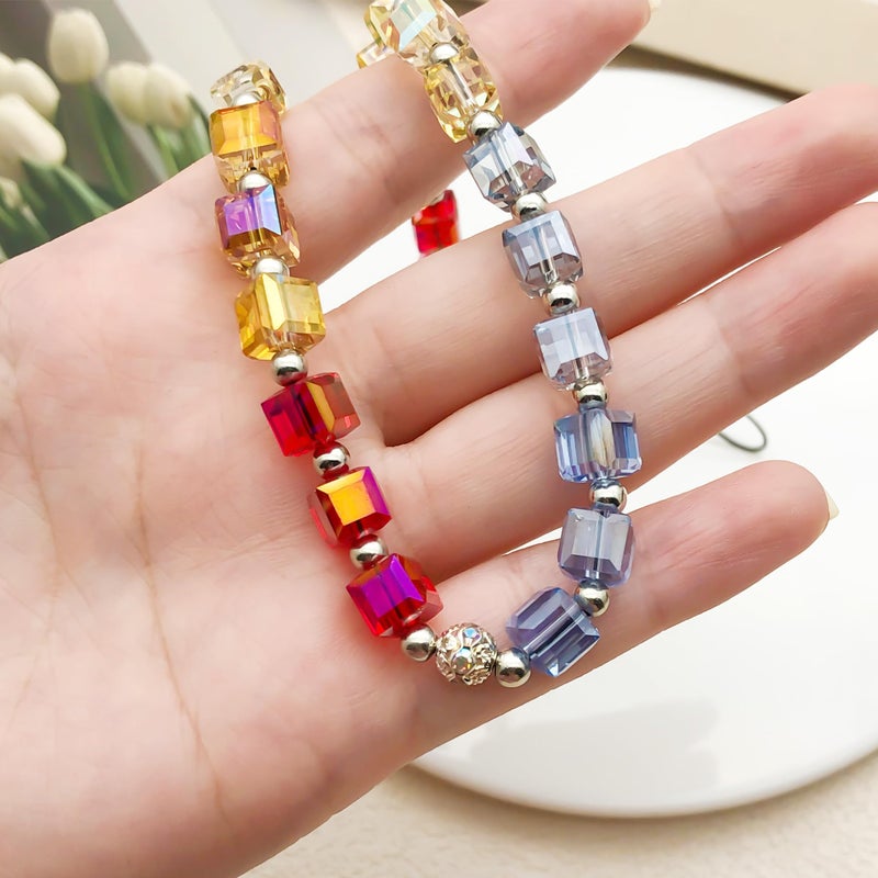 MOTOFITOOL Beaded Camera Wrist Strap Cute Digital Camera Charm Lanyard Phone Chain Keychain Beaded Phone Lanyard Bag Charm Accessories for Women - Image 5