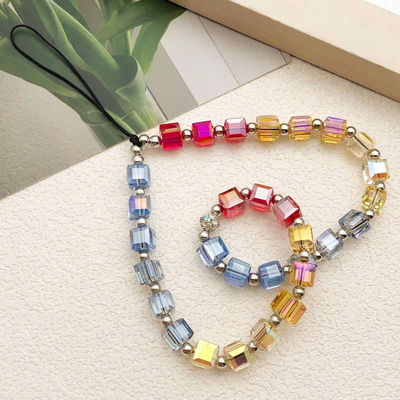 MOTOFITOOL Beaded Camera Wrist Strap Cute Digital Camera Charm Lanyard Phone Chain Keychain Beaded Phone Lanyard Bag Charm Accessories for Women - Image 2