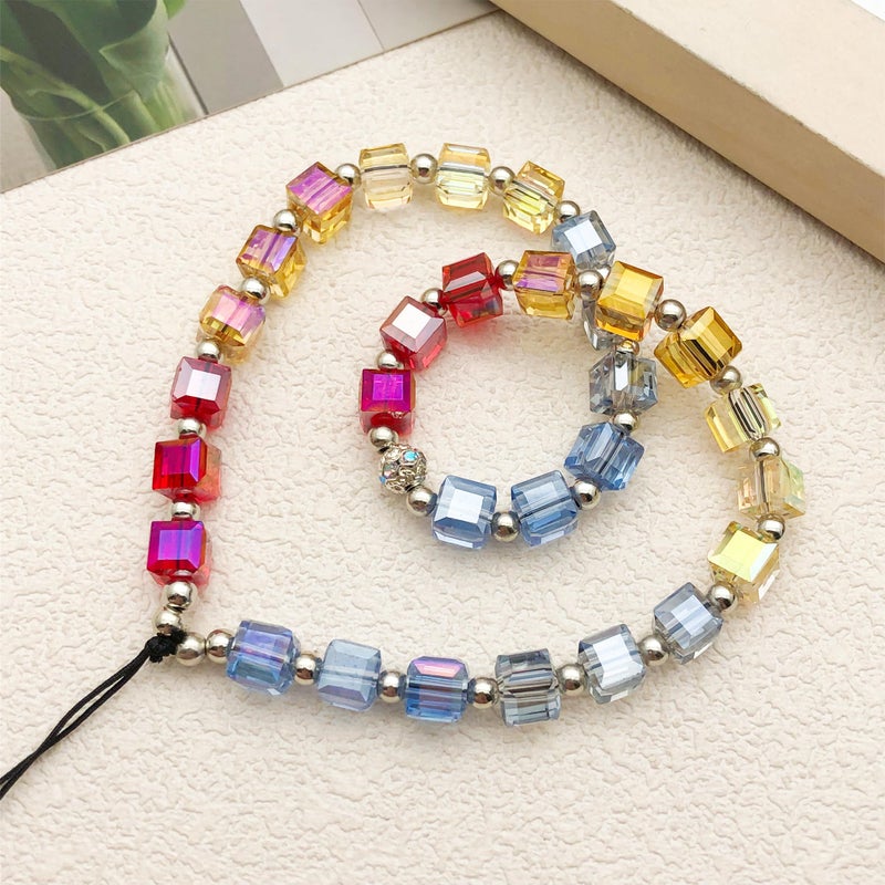 MOTOFITOOL Beaded Camera Wrist Strap Cute Digital Camera Charm Lanyard Phone Chain Keychain Beaded Phone Lanyard Bag Charm Accessories for Women - Image 3