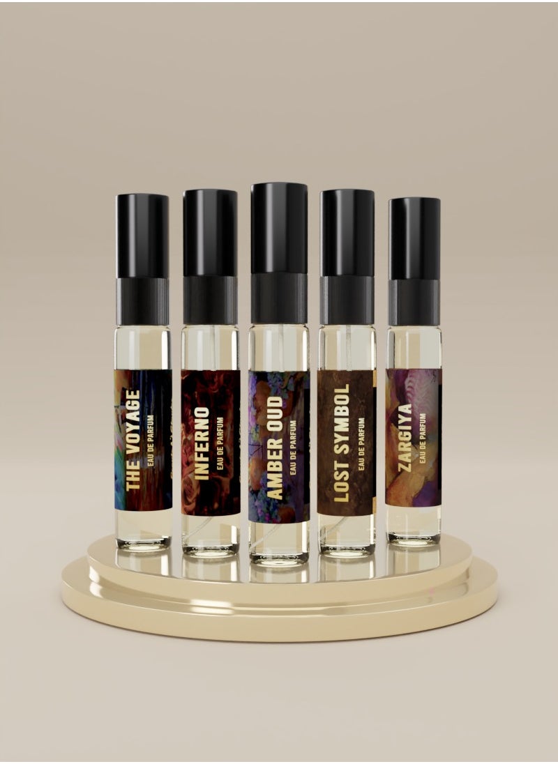 Scents N Stories Oud Testers Set For men and women | Pocket Perfume | Long Lasting samples | With Gift Box | 5ml  - Image 1