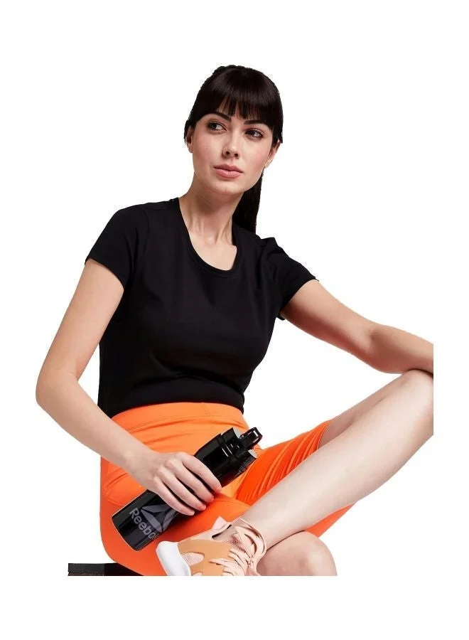 JOCKEY BLACK 1515 Women Super Combed Cotton Elastane Stretch Regular Fit Solid Round Neck Half Sleeve T Shirt for Women | Best Price UAE