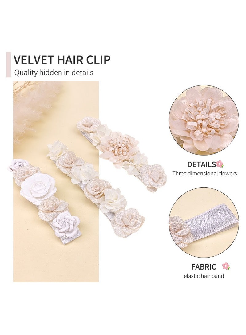 3-Pack Baby Girl Flower Headbands – Soft Stretchy Hair Bands with Handmade Floral Bows, Fits Newborn to 5 Yrs, Perfect for Photos, Gifts & Everyday Wear - Image 2