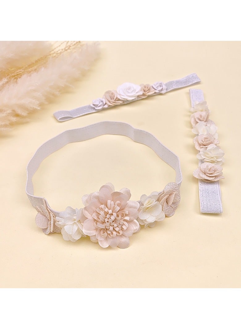 3-Pack Baby Girl Flower Headbands – Soft Stretchy Hair Bands with Handmade Floral Bows, Fits Newborn to 5 Yrs, Perfect for Photos, Gifts & Everyday Wear - Image 5