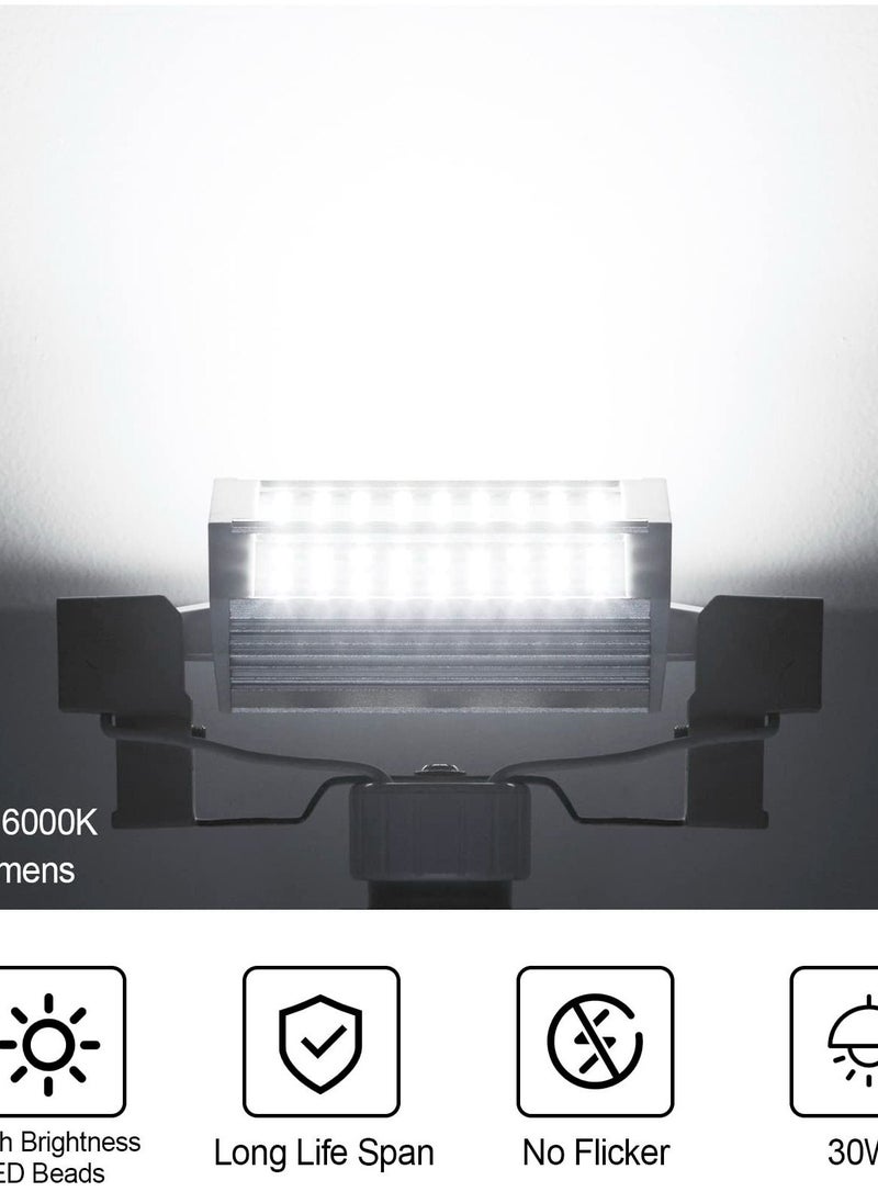 SYOSI - R7S 118mm LED Bulb, J-Type Double Ended LED Bulbs, 30W J Type Led Bulbs 300W T3 Halogen Bulb Equivalent, R7S 118mm Double-Ended Base J118 Flood Lights for Household Security Lighting -Daylight - Image 1