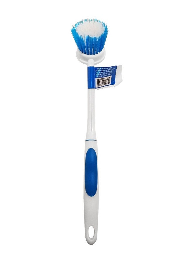 Scrub Buddies Brush Set, Includes 3 All Purpose Scrub Brushes for Cleaning Kitchen or Bathroom, White and Blue - Image 3