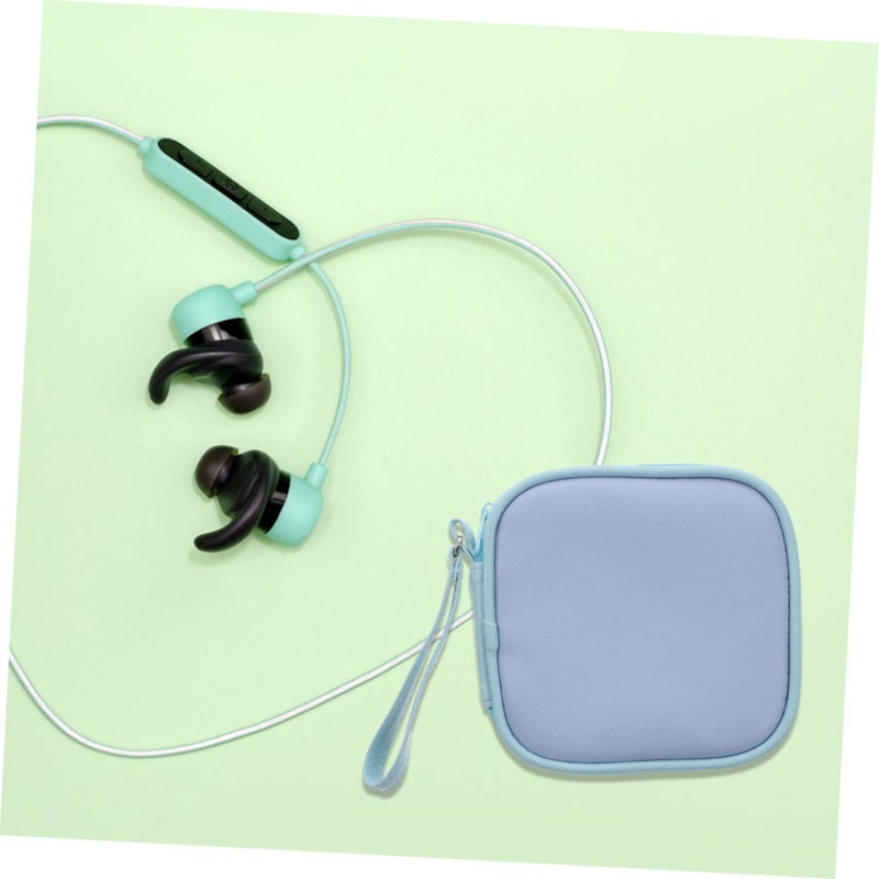 Dual Compartment Zippered Earphone Storage Pouch For Headphones Cables Chargers - Image 5