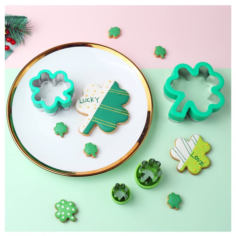ETERSION Shamrock Cookie Cutter 4 Pieces 4 Sizes 1" to 4" - Image 2