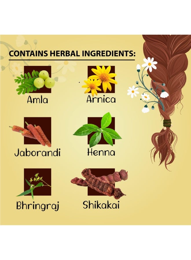 صني لون شعر الأعشاب أسود مع مزيج فريد من أعشاب الحناء والأملا والشيكاكاي والبرينراج | يخترق كل خصلة وألوان من الجذر إلى الطرف | خالي من الأمونيا | لون شعر للجنسين لجميع أنواع الشعر، (عبوة من 4) - Image 3