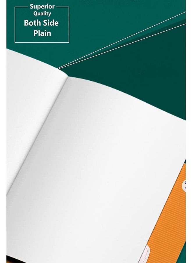 TARGET PUBLICATIONS Both Sides Blank Page Notebook for Students | Small Unruled Notebooks 172 Pages 18 x 24 cms | Soft Cover with Label | Plain Notebook for Writing Drawing Journal School | Set of 8 - Image 4