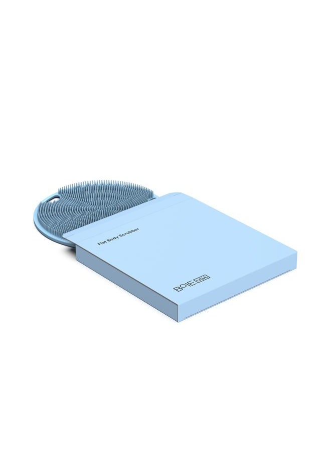 CVNDKN Flat Body Scrubber - Soft Silicone-Like Exfoliating Shower Scrubber & Body Cleansing Brush - Stick-to-Wall Loofah Replacement - Antimicrobial Exfoliator for All Skin Types - Blue - Image 5