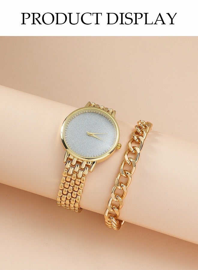 DUNISO 5 Pcs Ladies Watch Set, Ladies Steel Strap Quartz Watch, High End Ladies Watch Set,With Rings, Watches, Necklaces, Earrings, Bracelets，Suitable For Daily Use ， Gatherings, Dates, And Events  - Image 3