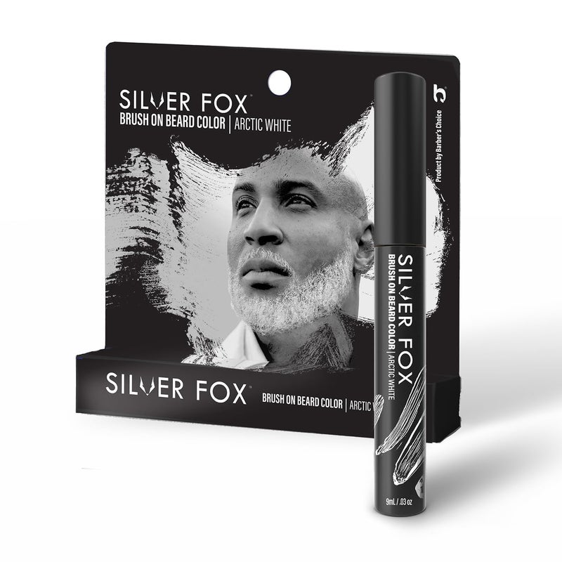 Godefroy Barbers Choice Silver Line, Facial Hair Brush on Temporary Color for Silver Fox Men- Instantly Brighten White Beards, Mustache & Sideburns, Less Yellow, Easy Application, Arctic White - Image 1