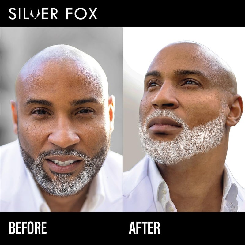 Godefroy Barbers Choice Silver Line, Facial Hair Brush on Temporary Color for Silver Fox Men- Instantly Brighten White Beards, Mustache & Sideburns, Less Yellow, Easy Application, Arctic White - Image 4