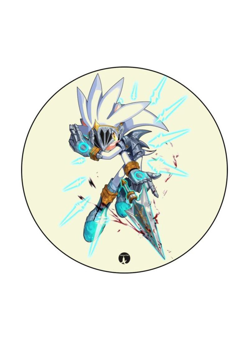 RKN Video Game Sonic Printed Mouse Pad  Beige/Silver