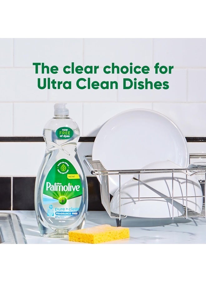 Palmolive - Ultra Dishwashing Liquid Dish Soap, Pure + Clear Fragrance Free - 32.5 Fluid Ounce (Packaging may vary) - Image 1