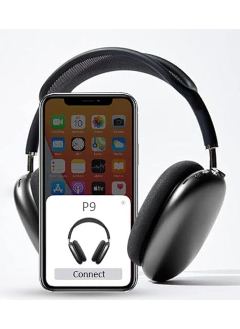 Rabos - Premium P9 Over-Ear Wireless Bluetooth Headphones - Noise Cancelling, Hi-Fi Stereo Sound Sport Headset with Microphone Compatible with All Phones for Enhanced Music and Calls - Image 1