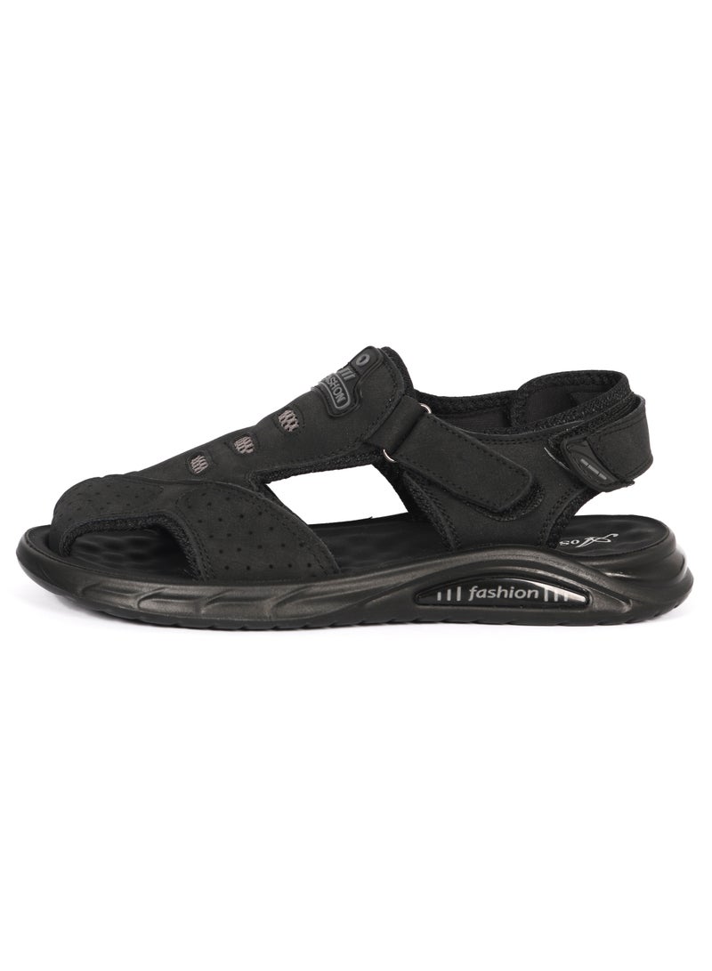 Mens Casual Sandals Black  - Image 3