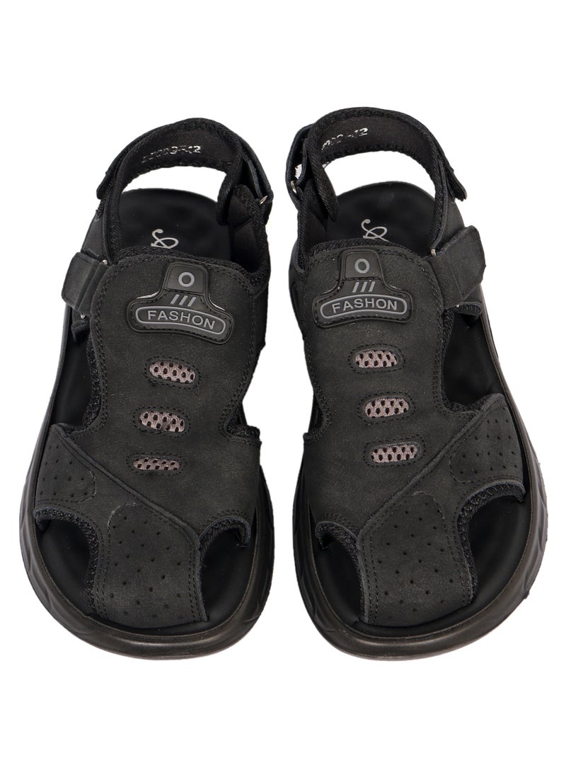 Mens Casual Sandals Black  - Image 2