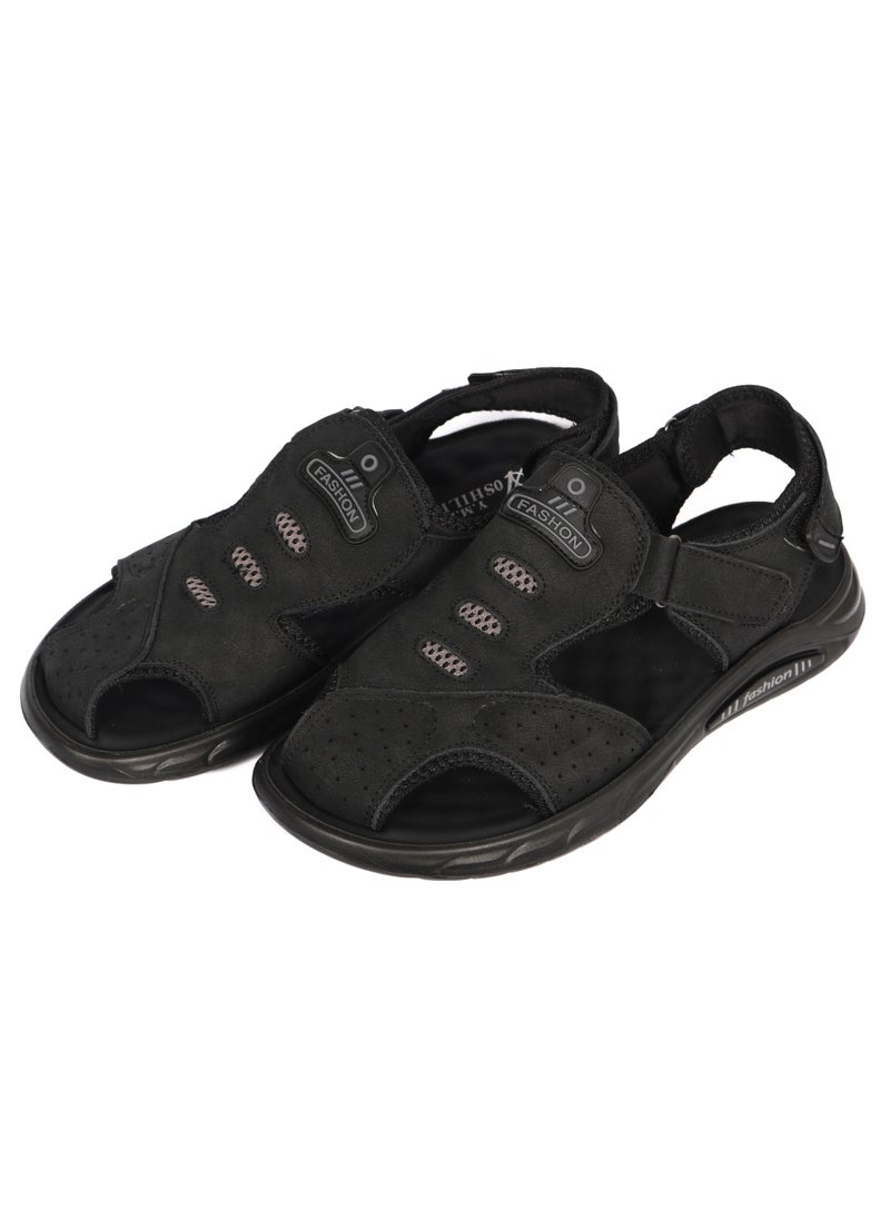 Mens Casual Sandals Black  - Image 4