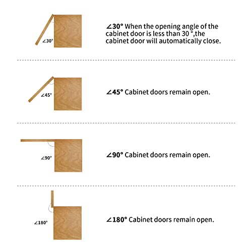 Chibery 3/8 Inch Inset Cabinet Hinges, 50 Pack Self Closing Flush Face Mount Hinges with Door Bumper, Variable Decorative Hardware for Bathroom, Furniture, Kitchen Cabinet Doors, Brushed Nickel - Image 5