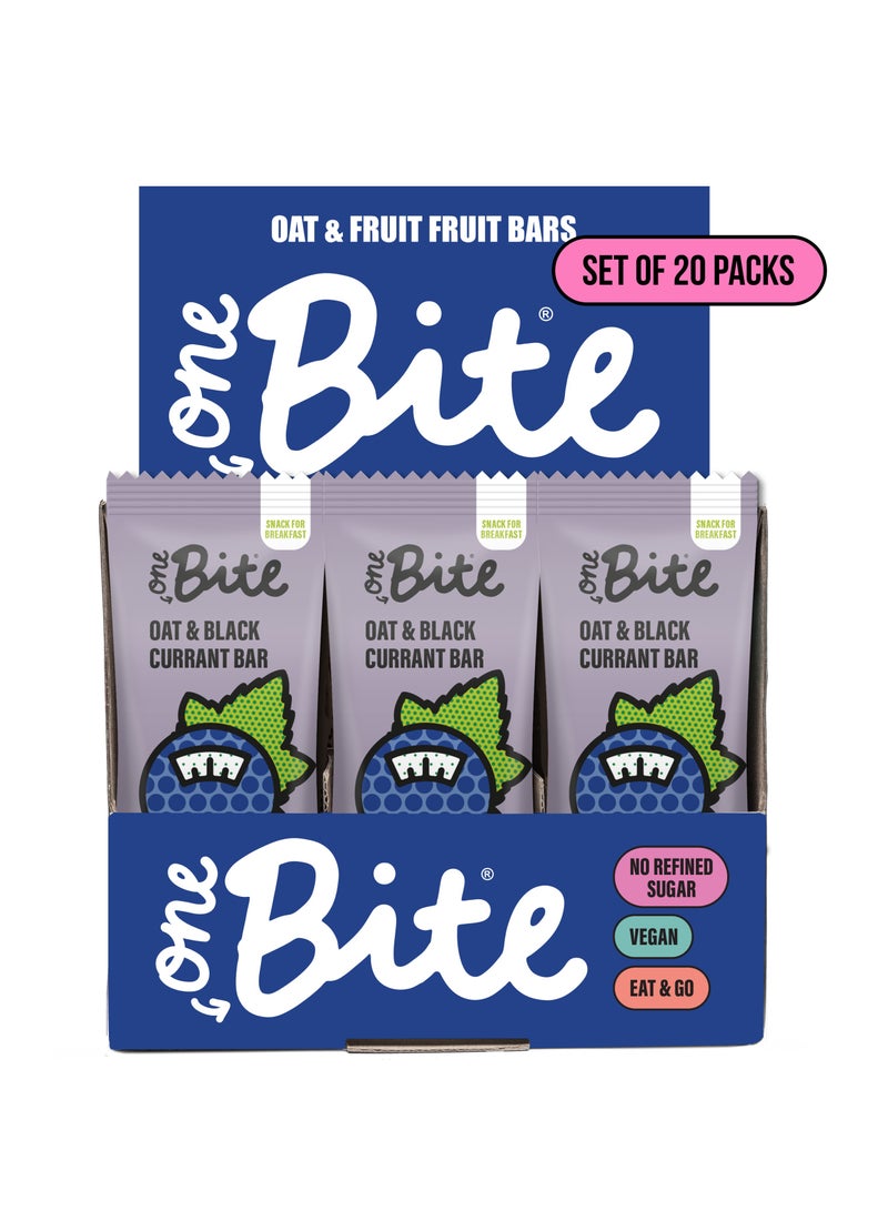 ون-بايت بار وان بايت بالفواكه والشوفان بنكهة الكشمش الأسود 45 جرام 20 قطعة