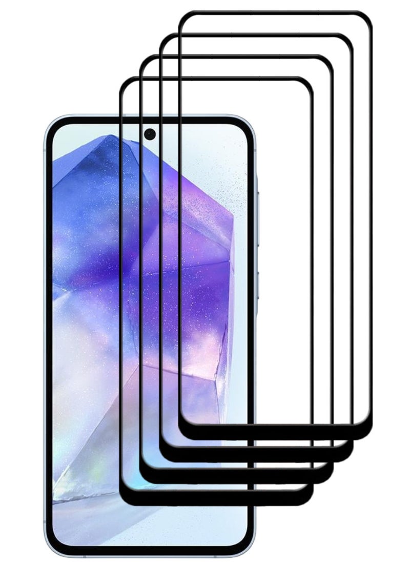 ACLIX 4 Pieces Antistatic ESD Dustproof Premium Quality High Definition Tempered Glass Screen Protector Designed For Samsung Galaxy A55 - Image 1